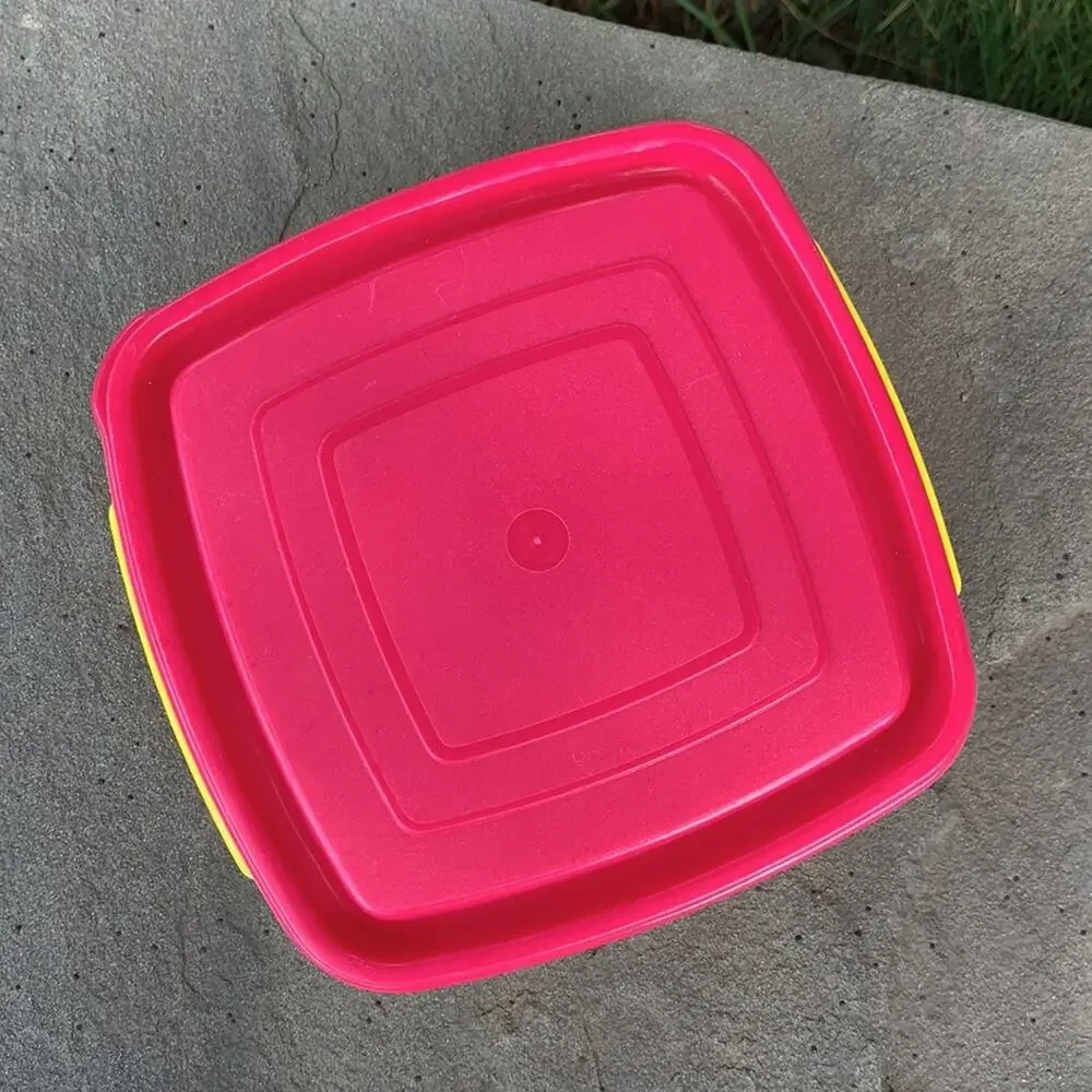 Colorful vintage Guatesplast food‎ container